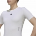 Dames-T-Shirt met Korte Mouwen Adidas Techfit Training Wit