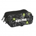 Trostruka pernica Kelme Jungle Crna Siva Lime (21,5 x 10 x 8 cm)