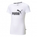 Tricou cu Mânecă Scurtă pentru Copii Puma ESS Logo Tee Alb