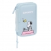 Estuche Escolar con Accesorios Snoopy Imagine Azul 12.5 x 19.5 x 4 cm (28 piezas)