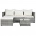 Садовый диван DKD Home Decor Алюминий Стеклянный синтетический ротанг 195 x 130 x 62 cm