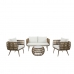 Set Tavolo con 3 Sedie DKD Home Decor rattan sintetico Alluminio (144 x 67 x 74 cm)