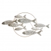 Wanddekoration DKD Home Decor Gold Metall Mediterraner Fische (130 x 6 x 68 cm)