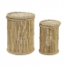 Set de Coșuri DKD Home Decor Natural Bambus Въже 44 x 44 x 60 cm