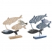 Ukrasna figura DKD Home Decor 53 x 9 x 45 cm Prirodno Plava zlatan Spirale Mediteran (2 kom.)