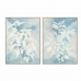 Schilderij DKD Home Decor 90 x 4 x 120 cm Blad van een plant Scandinavisch (2 Stuks)