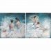 Maleri DKD Home Decor 100 x 3,5 x 100 cm Ballet ballerina Romantisk (2 enheder)