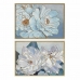 Schilderij DKD Home Decor 100 x 4 x 70 cm Blommor Romantiek (2 Stuks)