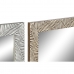 Specchio da parete DKD Home Decor 70 x 2 x 97 cm Cristallo polistirene Tropicale Foglia della pianta (4 Pezzi)