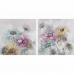 Paveikslas DKD Home Decor 100 x 3,5 x 100 cm Gėlės Shabby Chic (2 vnt.)