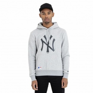 Bluza Z Kapturem Męska New Era New York Yankees Team Logo Jasnoszary ...