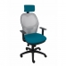 Kancelárska stolička s podhlavníkom Jorquera P&C 10CRNCR Sivá Zelená/Modrá