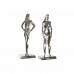 Decoratieve figuren DKD Home Decor 8424001856480 23 x 13 x 62 cm Zilverkleurig (2 Stuks)