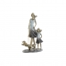 Okrasna Figura DKD Home Decor 16 x 9,5 x 24 cm Modra Zlat Družina