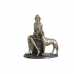 Dekorativ figur DKD Home Decor Blå Gylden Dame 15 x 9,5 x 18 cm