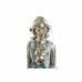 Figura Decorativa DKD Home Decor Azul Dourado Mulher 15 x 9,5 x 18 cm