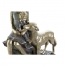 Decoratieve figuren DKD Home Decor Blauw Gouden Vrouw 15 x 9,5 x 18 cm