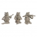 Decoratieve figuren DKD Home Decor Muzikant/Musicus 23 x 19,5 x 22,5 cm Bruin Kikker (3 Stuks)