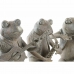 Decoratieve figuren DKD Home Decor Muzikant/Musicus 23 x 19,5 x 22,5 cm Bruin Kikker (3 Stuks)