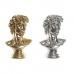 Figura Decorativa DKD Home Decor 24,5 x 17,5 x 36 cm Prateado Dourado Busto Neoclássico (2 Unidades)