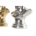 Figură Decorativă DKD Home Decor 24,5 x 17,5 x 36 cm Argintiu Auriu* Bust Neoclasic (2 Unități)