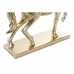 Decoratieve figuren DKD Home Decor 34 x 9,5 x 33,5 cm Paard Zilverkleurig Gouden (2 Stuks)