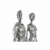 Decoratieve figuren DKD Home Decor 26 x 11,5 x 41,5 cm Zilverkleurig Zwart Familie