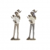 Decoratieve figuren DKD Home Decor Wit Koper Familie 10 x 6 x 28 cm (2 Stuks)