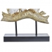 Figura Decorativa DKD Home Decor Tronco 24 x 9 x 26 cm Búhos Negro Dorado Blanco