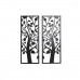 Zidni Ukras DKD Home Decor (2 Dijelovi) drvo Metal Shabby Chic (35 x 1,3 x 91 cm)