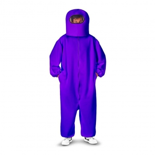 Costume for Adults My Other Me Among Us Impostor Purple | Buy at ...