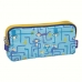 Portatodo Triple Milan Tangled Monkeys Azul 22 x 11 x 6,5 cm