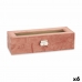 Óra doboz Rózsaszín Fém (30,5 x 8,5 x 11,5 cm) (6 egység)