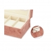 Óra doboz Rózsaszín Fém (30,5 x 8,5 x 11,5 cm) (6 egység)