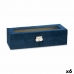 Škatla za ure Modra Kovina (30,5 x 8,5 x 11,5 cm) (6 kosov)