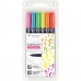 Ensemble de Marqueurs Tombow Fudenosuke Multicouleur