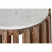 Table d'appoint DKD Home Decor Blanc Naturel Marbre Bois de manguier 47 x 47 x 58 cm