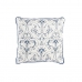 Coussin DKD Home Decor Bleu Blanc Carré Fleurs Néoclassique 45 x 10 x 45 cm