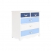 Ladenkast DKD Home Decor Wit Hemelsblauw Marineblauw Touw Hout MDF 80 x 40 x 80 cm