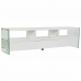 Mobilă TV DKD Home Decor Alb Geam MDF (160 x 45 x 40 cm)