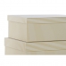 Set van opstapelbare opbergboxen DKD Home Decor Wit Vierkant Karton Mosterd (43,5 x 33,5 x 15,5 cm)