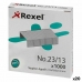 Grampos Rexel 1000 Peças 23/13 (20 Unidades)