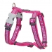 Hundegeschirr Red Dingo Pink Knochen Reflektierend 37-61 cm