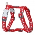 Hundesele Red Dingo Style Hvit Prikker 46-76 cm