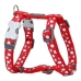 Imbracatura per Cani Red Dingo Style Sports Bianco Pois 37-61 cm