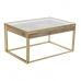 Conjunto de 2 mesas DKD Home Decor Dourado Natural Madeira Metal Cristal 90 x 60 x 45 cm