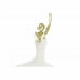 Figura Decorativa DKD Home Decor 13,5 x 12,5 x 40 cm Dourado Branco Resina Bailarina Ballet