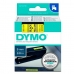 Laminated Tape for Labelling Machines Dymo D1 40918 9 mm LabelManager™ Black Yellow (5 Units)