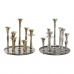 Candelabru DKD Home Decor 29 x 29 x 30 cm Aluminiu Modern (2 Unități)