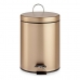 Pedal bin Golden Metal Plastic 5 L (20,5 x 27,5 x 26,5 cm)